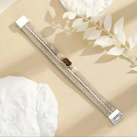 Bohemian Layered Stone Bracelet - Picture 6 of 6